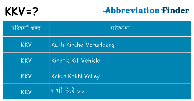 kkv का क्या अर्थ है