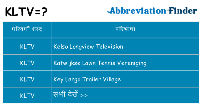 kltv का क्या अर्थ है