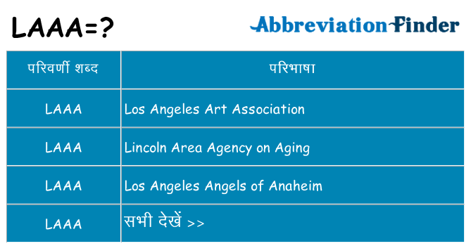 laaa का क्या अर्थ है