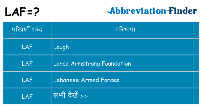laf का क्या अर्थ है