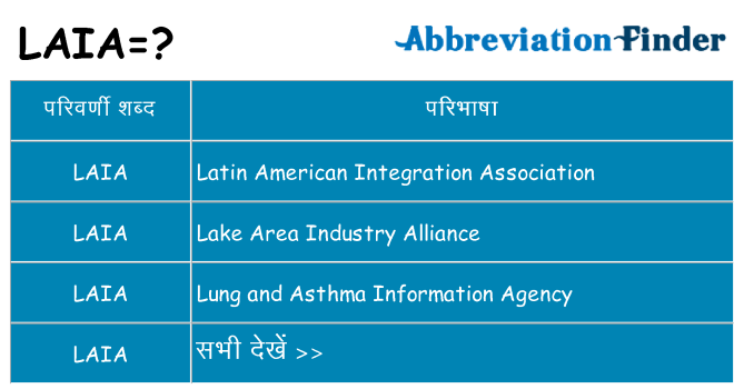 laia का क्या अर्थ है