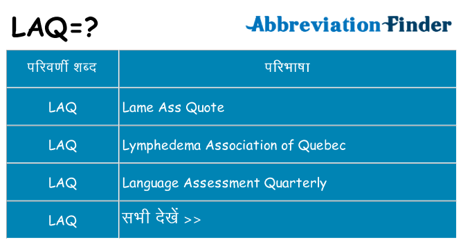 laq का क्या अर्थ है