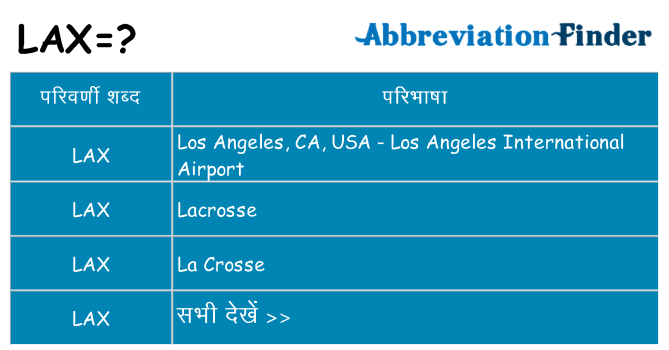 lax का क्या अर्थ है