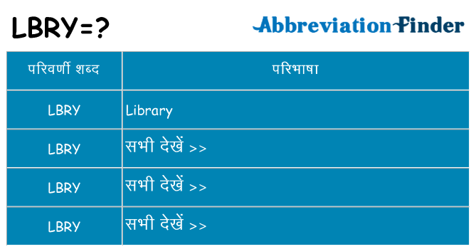 lbry का क्या अर्थ है