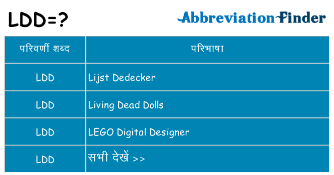 ldd का क्या अर्थ है