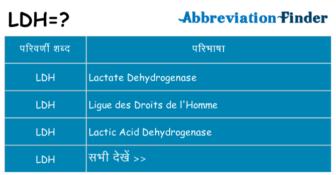ldh का क्या अर्थ है