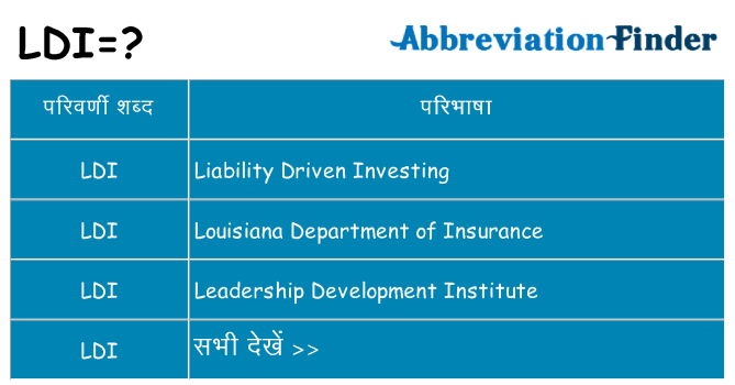 ldi का क्या अर्थ है