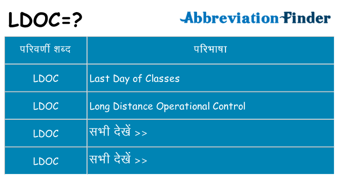 ldoc का क्या अर्थ है