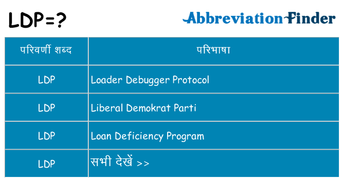ldp का क्या अर्थ है