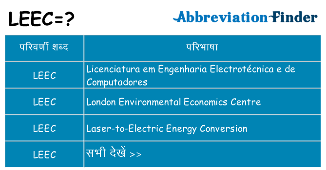 leec का क्या अर्थ है