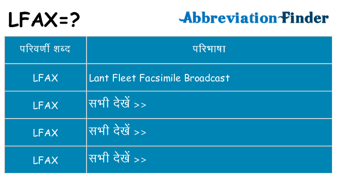 lfax का क्या अर्थ है