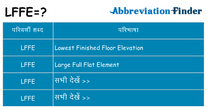 lffe का क्या अर्थ है