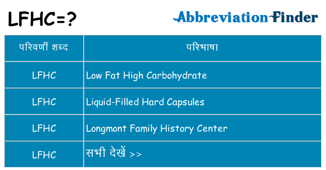lfhc का क्या अर्थ है
