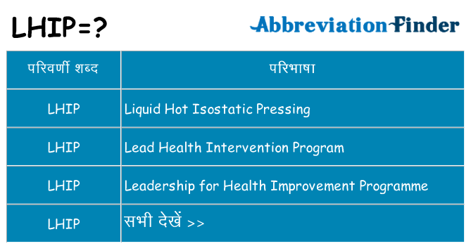 lhip का क्या अर्थ है