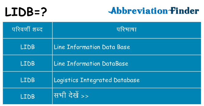 lidb का क्या अर्थ है