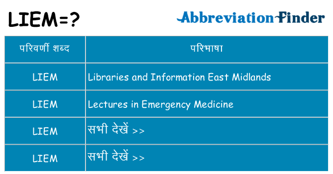 liem का क्या अर्थ है