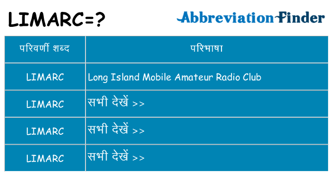 limarc का क्या अर्थ है
