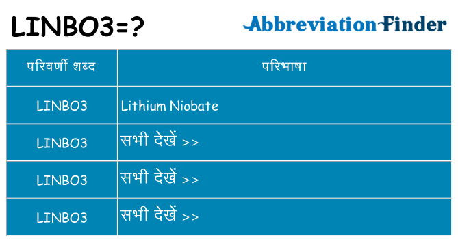 linbo3 का क्या अर्थ है