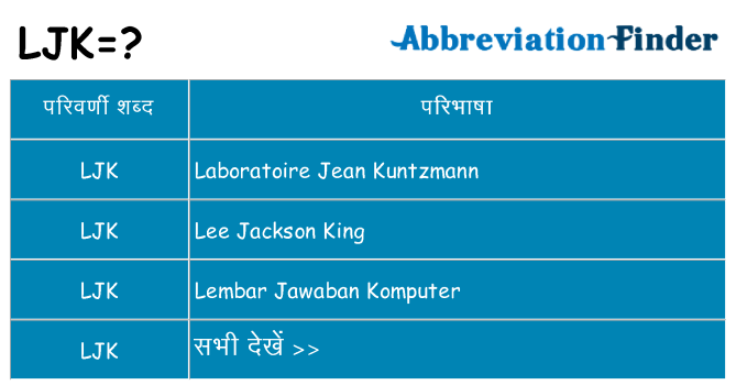 ljk का क्या अर्थ है