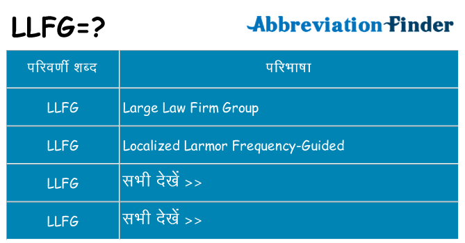 llfg का क्या अर्थ है