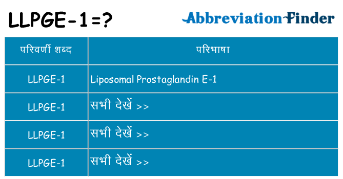 llpge-1 का क्या अर्थ है