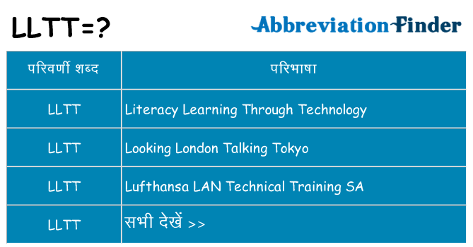 lltt का क्या अर्थ है