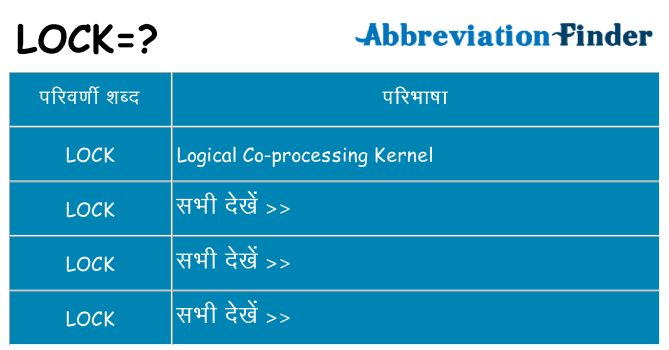 lock का क्या अर्थ है