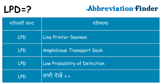 lpd का क्या अर्थ है