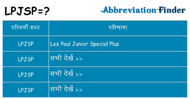 lpjsp का क्या अर्थ है