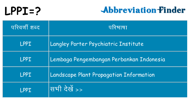 lppi का क्या अर्थ है