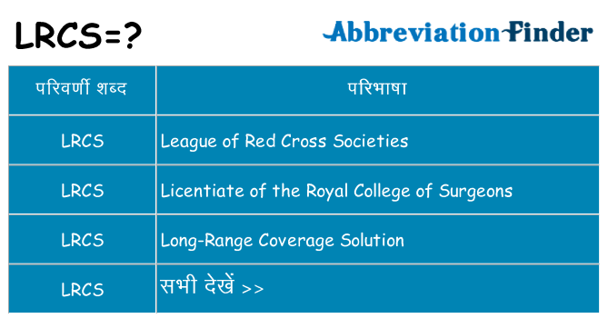 lrcs का क्या अर्थ है