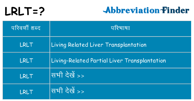 lrlt का क्या अर्थ है