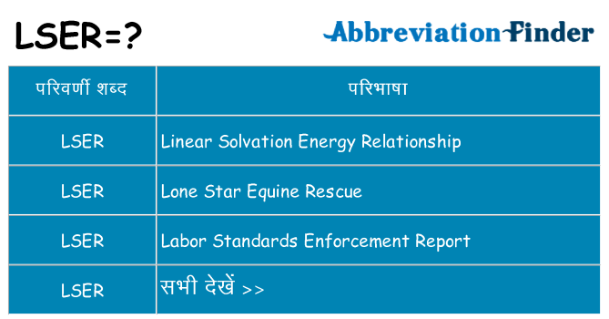 lser का क्या अर्थ है