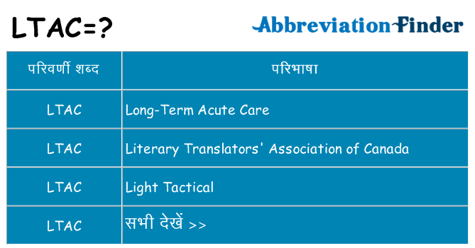 ltac का क्या अर्थ है