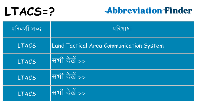 ltacs का क्या अर्थ है