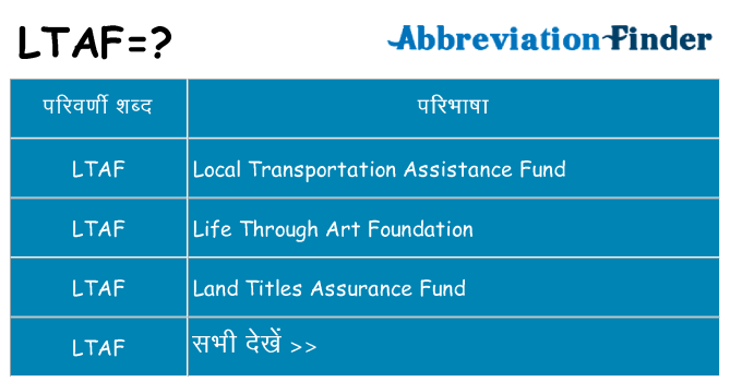 ltaf का क्या अर्थ है