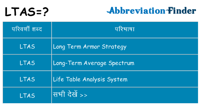 ltas का क्या अर्थ है