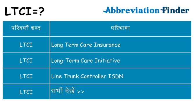 ltci का क्या अर्थ है