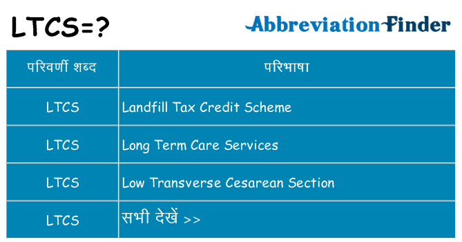 ltcs का क्या अर्थ है