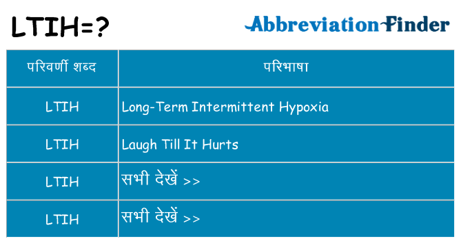 ltih का क्या अर्थ है