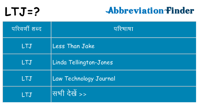 ltj का क्या अर्थ है