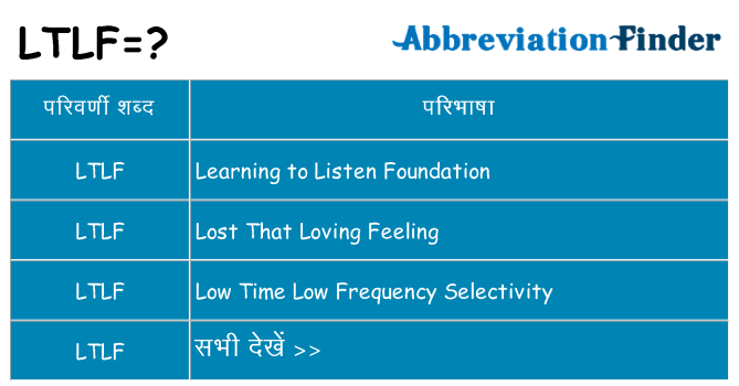 ltlf का क्या अर्थ है