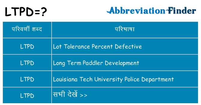 ltpd का क्या अर्थ है