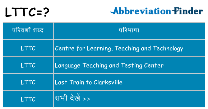lttc का क्या अर्थ है