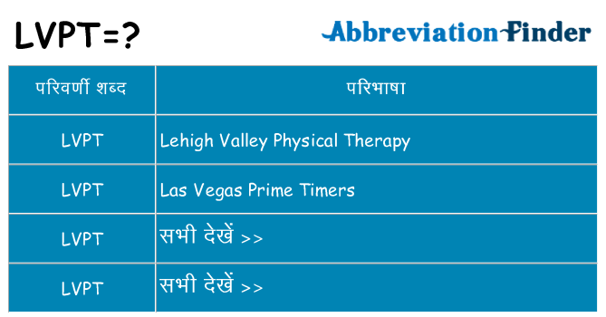 lvpt का क्या अर्थ है