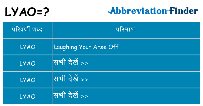 lyao का क्या अर्थ है