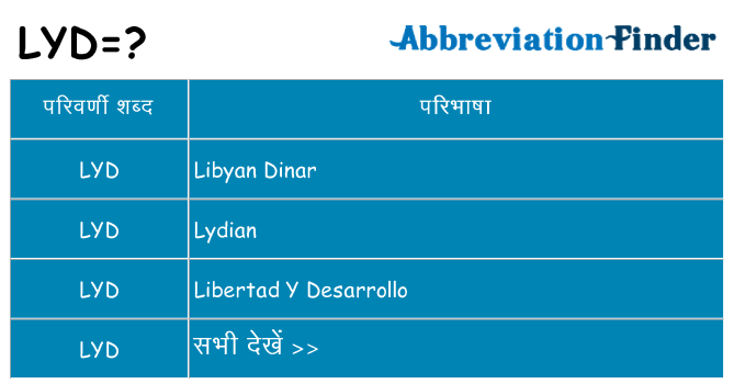 lyd का क्या अर्थ है
