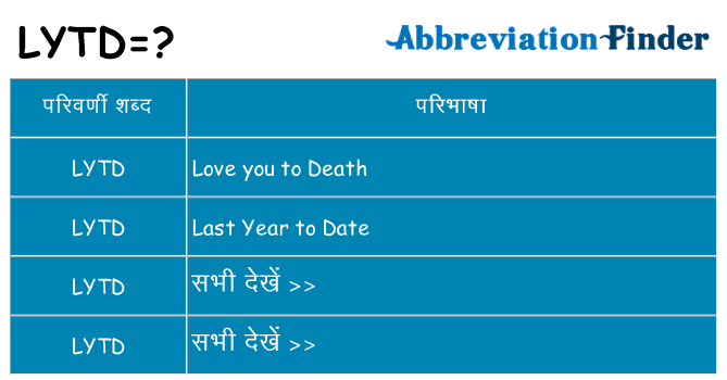 lytd का क्या अर्थ है