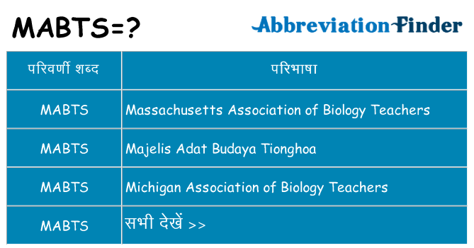 mabts का क्या अर्थ है