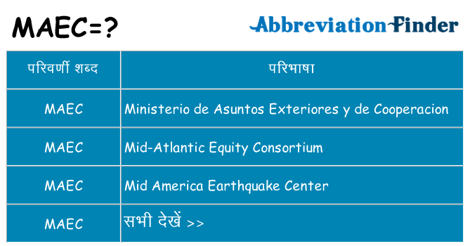 maec का क्या अर्थ है